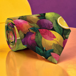 Col cravate de fruits d'été saisonniers