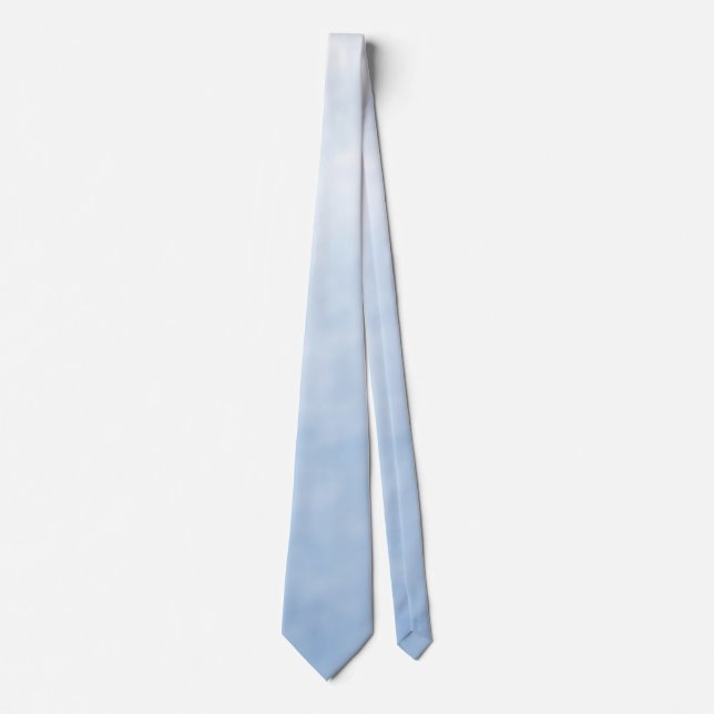 Col cravate de mariage ombré monochrome bleu clair (Devant)