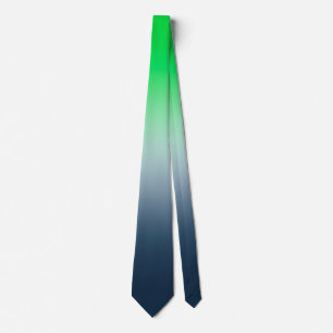 Col cravate dégradé du vert au bleu marine Moderne
