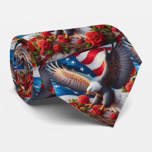Col cravate drapeau américain patriotique