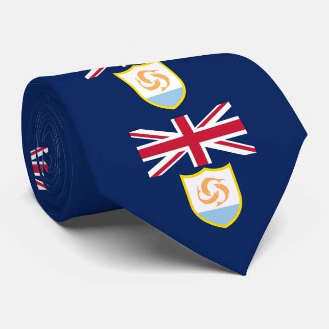 Col cravate du drapeau patriotique d'Anguilla (Roulé)