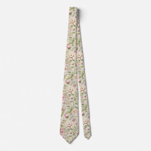 Col cravate élégant à motif floral Style Classique