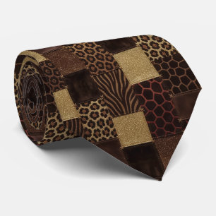 Col cravate exotique Motif animalier sauvage d'A
