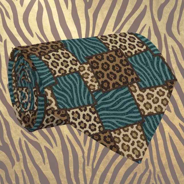 Col cravate exotique | Motif d'animal sauvage afri (Créateur téléchargé)