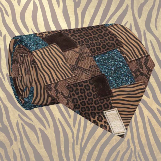 Col cravate exotique | Motif d'animal sauvage afri (Créateur téléchargé)