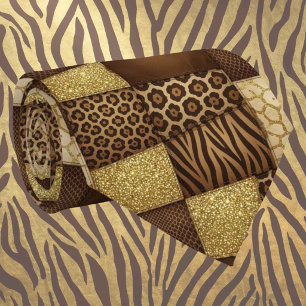 Col cravate exotique Motif d'animal sauvage afri