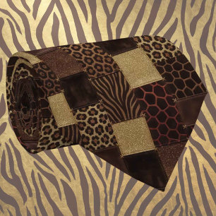 Col cravate exotique   Motif d'animal sauvage afri