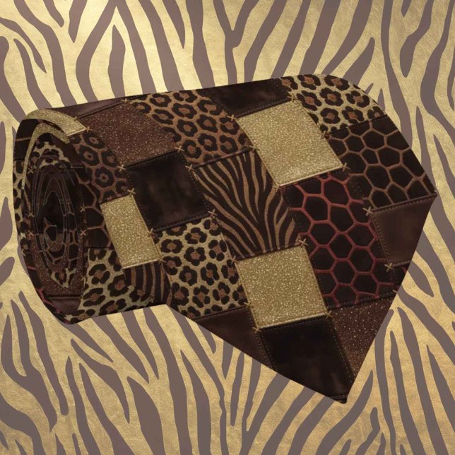 Col cravate exotique | Motif d'animal sauvage afri (Créateur téléchargé)