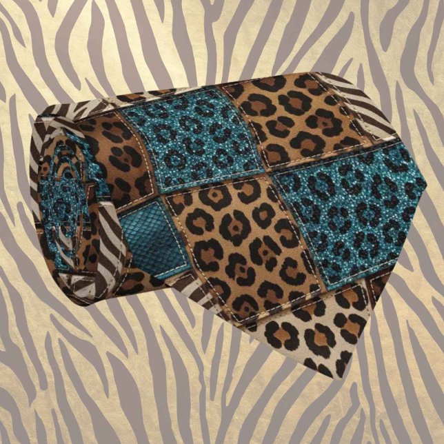 Col cravate exotique | Motif d'animal sauvage d'Af (Créateur téléchargé)