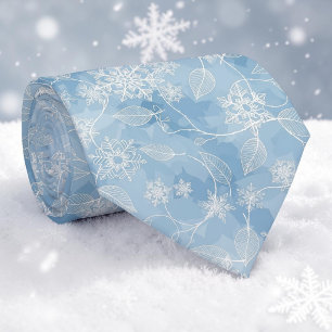Col cravate flocons de neige d'hiver saisonniers