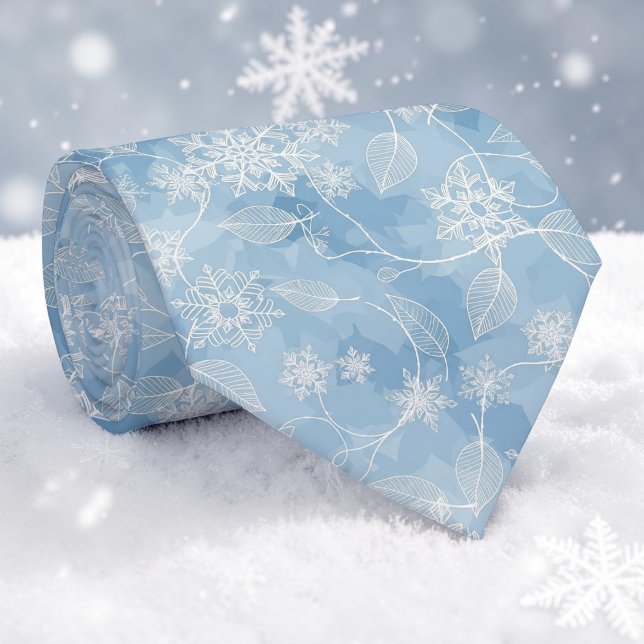 Col cravate flocons de neige d'hiver saisonniers (Créateur téléchargé)