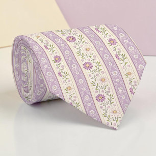 Col cravate floral fleurs de printemps saisonnière