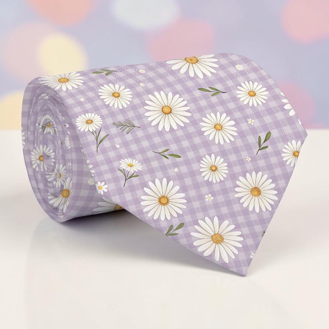 Col cravate floral lavande de printemps (Créateur téléchargé)