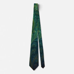 Col cravate fractal vert-bleu