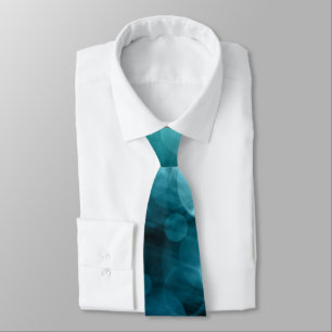 Col cravate homme à motif bokeh bleu turquoise