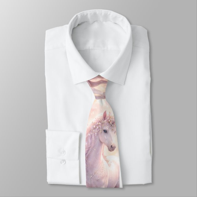 Col cravate licorne pastel fantaisiste doux (Attaché)