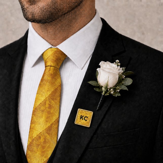 Col cravate motif abstrait or (Gold Abstract Pattern Necktie)