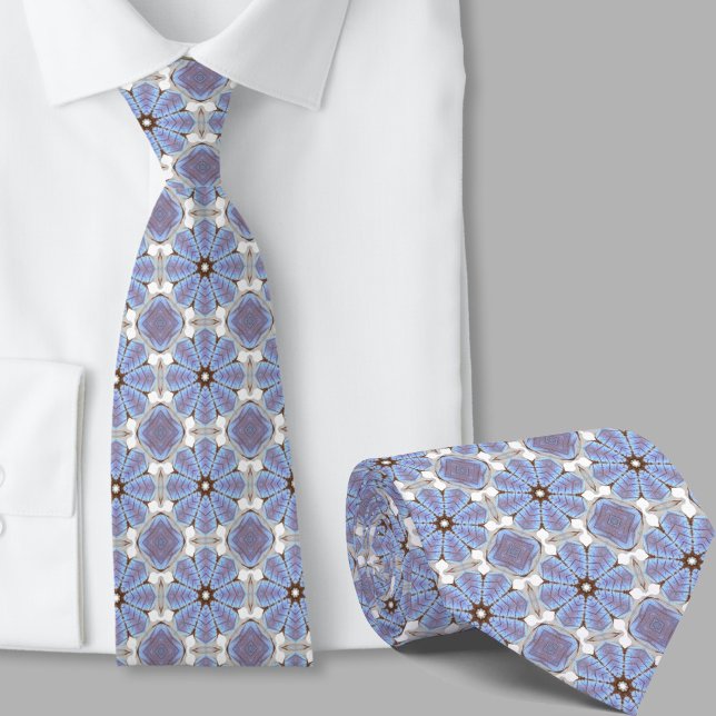 Col cravate motif artistique bleu moderne (Créateur téléchargé)