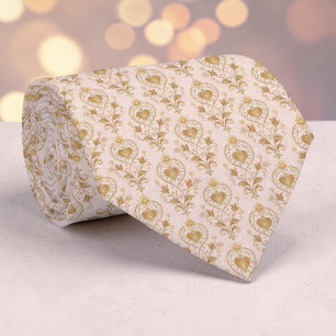 Col cravate personnalisé cœur élégant rose poussié