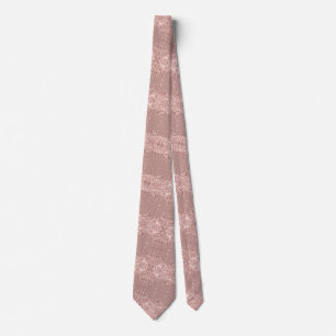Col cravate rose gold pailleté