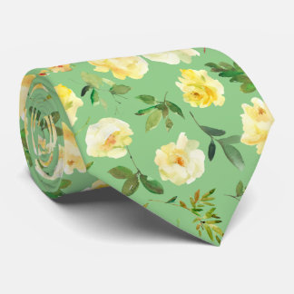 Col cravate roses crème et jaunes