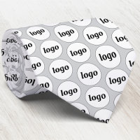 Col cravate simple logo affaires gris argent