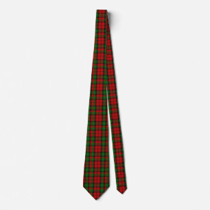 Col cravate tartan carreaux rouge et vert Kerr