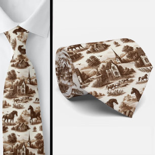 Col cravate Toile de Jouy Campagne Française Cheva