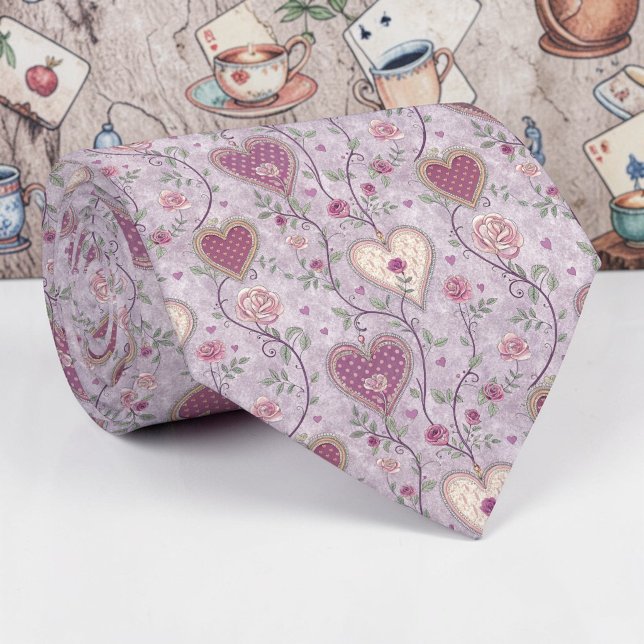 Col cravate Wonderland Lilac motif classique (Créateur téléchargé)
