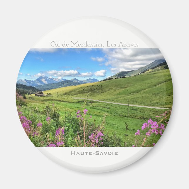 Col de Merdassier, Magnet rond Haute-Savoie (Devant)