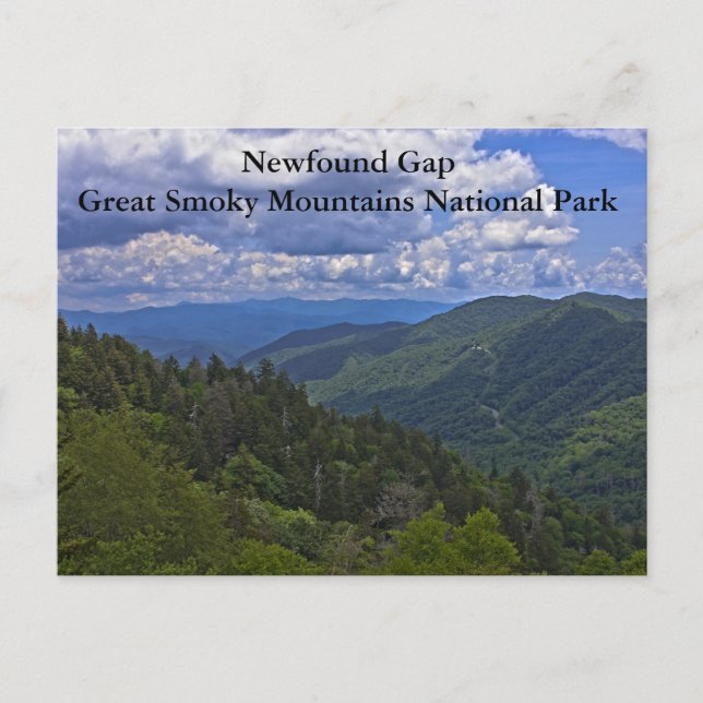Col de Newfound, carte postale des Great Smoky Mou (Devant)