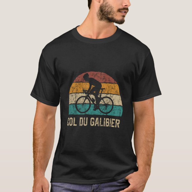 Col Du Galibier Montée à vélo TShirt Cyclisme rétr (Devant)