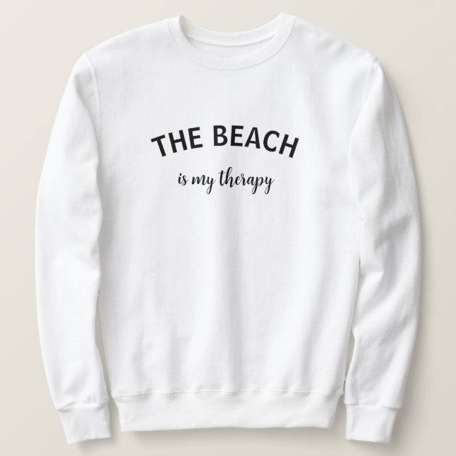 Col sweatshirt d'été de thérapie de plage (Design devant)