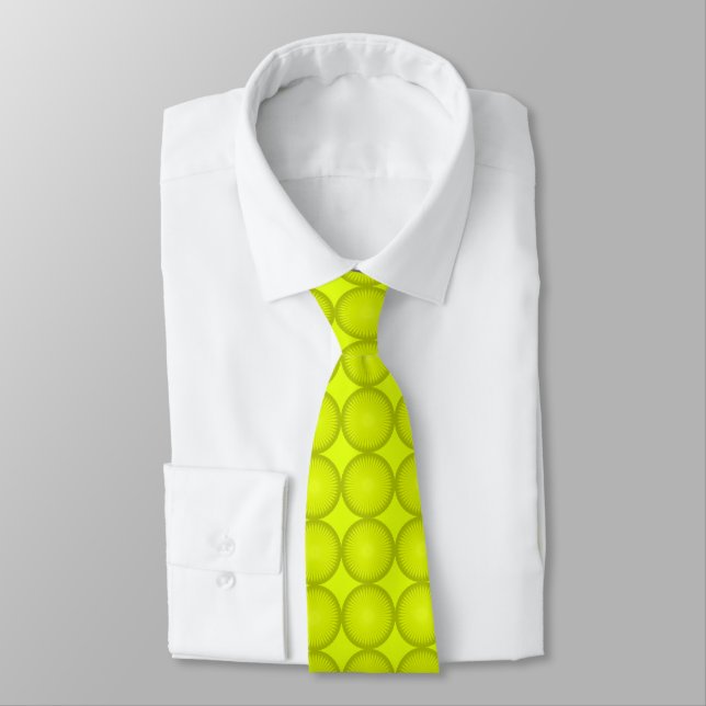 Col vif cravate homme à pois chartreuse (Attaché)