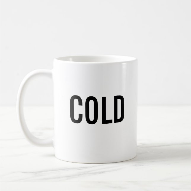 Cold minimalist white mug  (Gauche)