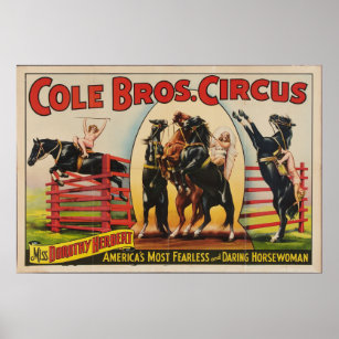 Cole Brothers, affiche de cirque des années 1930