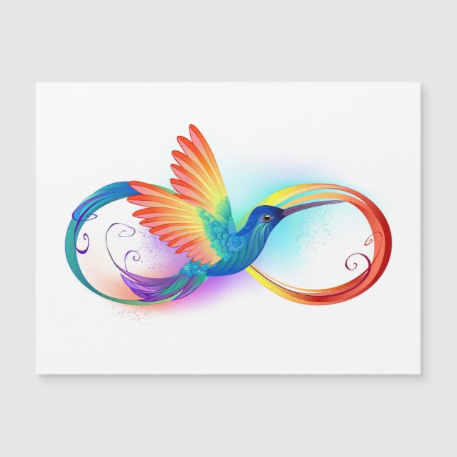 Colibri arc-en-ciel avec symbole d'infini (Devant)