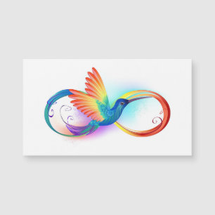 Colibri arc-en-ciel avec symbole Infinity