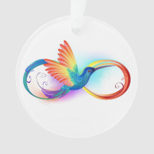 Colibri arc-en-ciel avec symbole Infinity