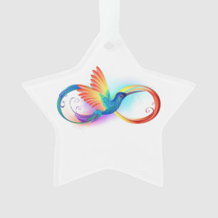 Colibri arc-en-ciel avec symbole Infinity