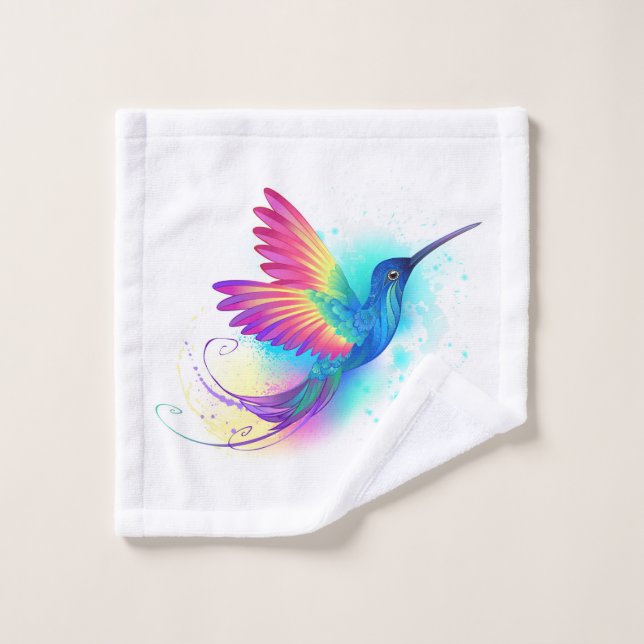 Colibri arc-en-ciel exotique (Gant de toilette)
