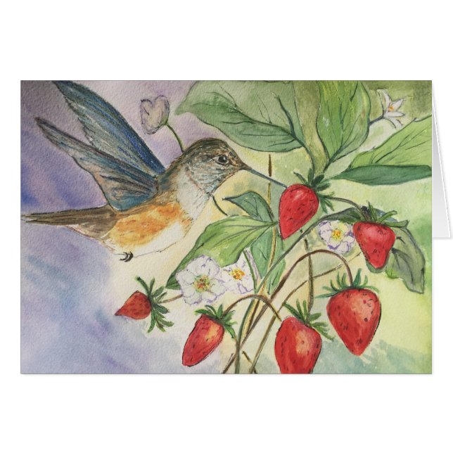 Colibri aux fraises (Devant horizontal)