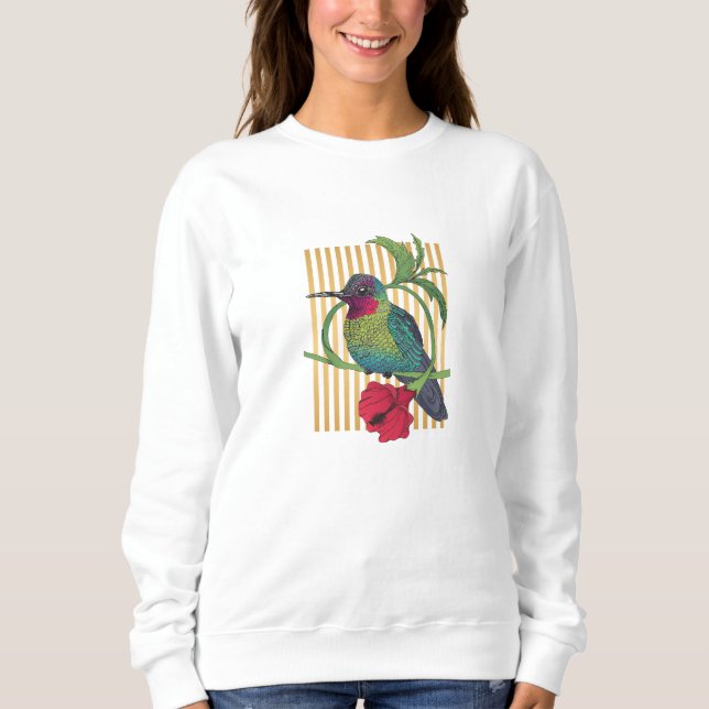 Colibri Bird Gold Stripes Sweatshirt de base (Devant)