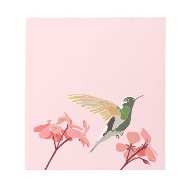 Colibri - Bloc-notes rose (Devant)