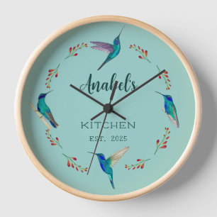 Colibri de Violette Mexicain Personnalisé Horloge