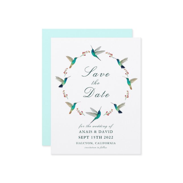 Colibri Enregistrer la carte de date (Devant/Arrière en situation)