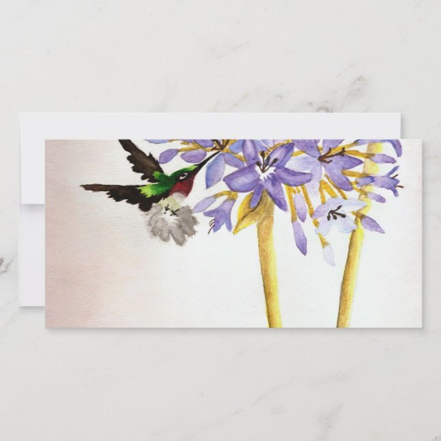 Colibri et fleurs (Devant)