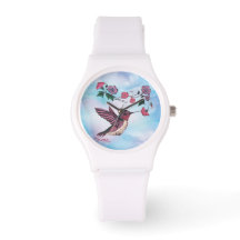 Colibri Et Montre Des Fleurs