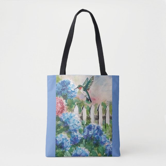 colibri et Sacs fourre-tout de fleurs (Devant)