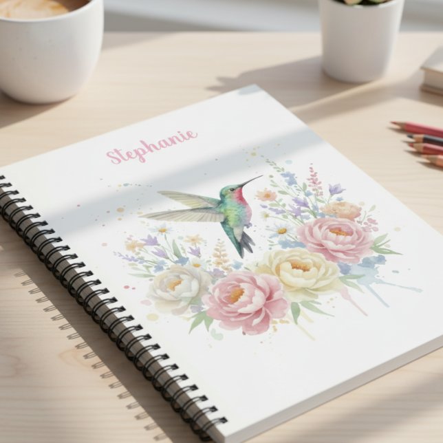 Colibri Floral Botanique pour l'Appréciation des E (Floral hummingbird daily planner)
